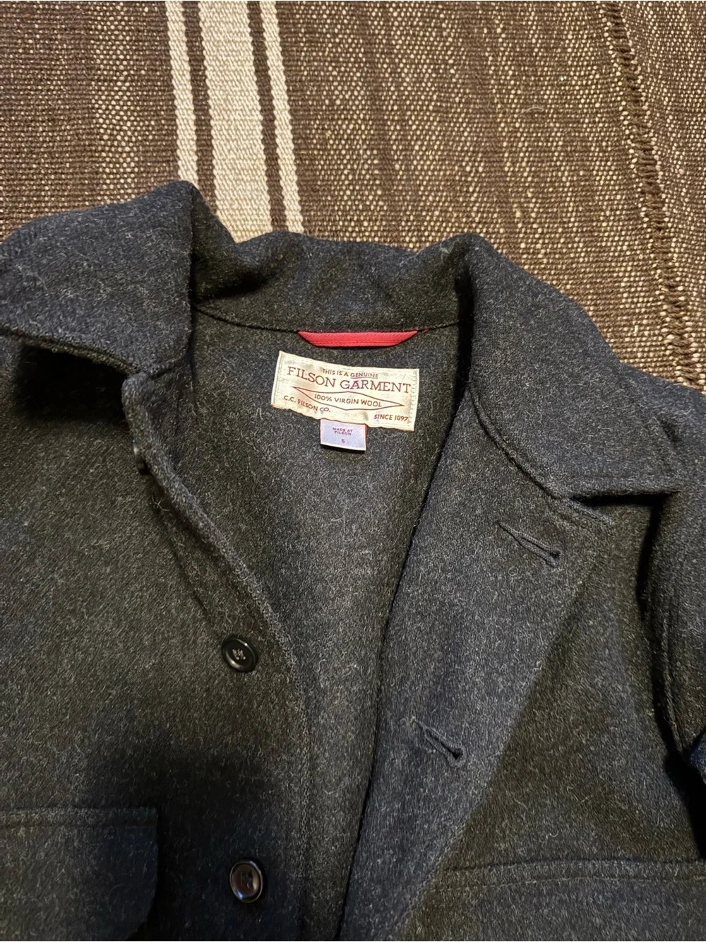 Filson Charcoal Wool Field Jacket